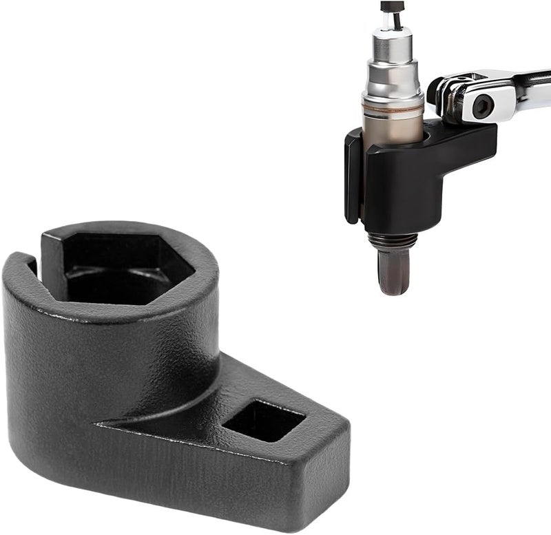 YTFRL Oxygen Sensor Socket, 3/8-Inch Drive by 7/8-Inch 22mm Offset O2 Sensor Removal Tool, 6-Point Low Profile Remover Wrench with Wire Gate Side Access Universal Fit for Most Vehicles - Image 1